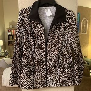 Animal print, zip up jacket, lightweight